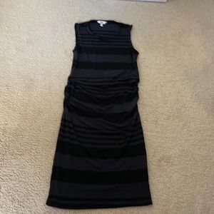 Ripe black maternity/nursing drrsss with ruched sides size s